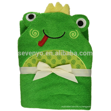 Симпатичные Лягушка лицо полотенце с капюшоном для мальчиков и девочек,очень мягкое бамбуковое полотенце с капюшоном для новорожденных,малышей и детей